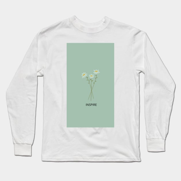Inspire Daisy Design Long Sleeve T-Shirt by BlossomShop